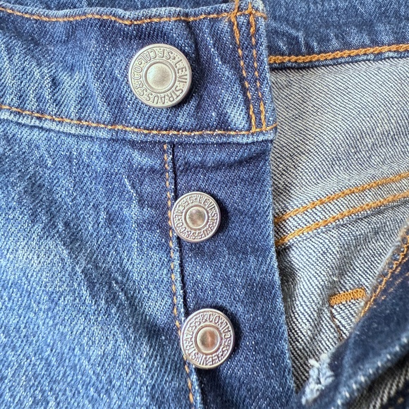 NWT Levi's Premium 501 Original Cropped Women's Jeans 32x26 Medium Dark Sz 14 - Picture 11 of 15